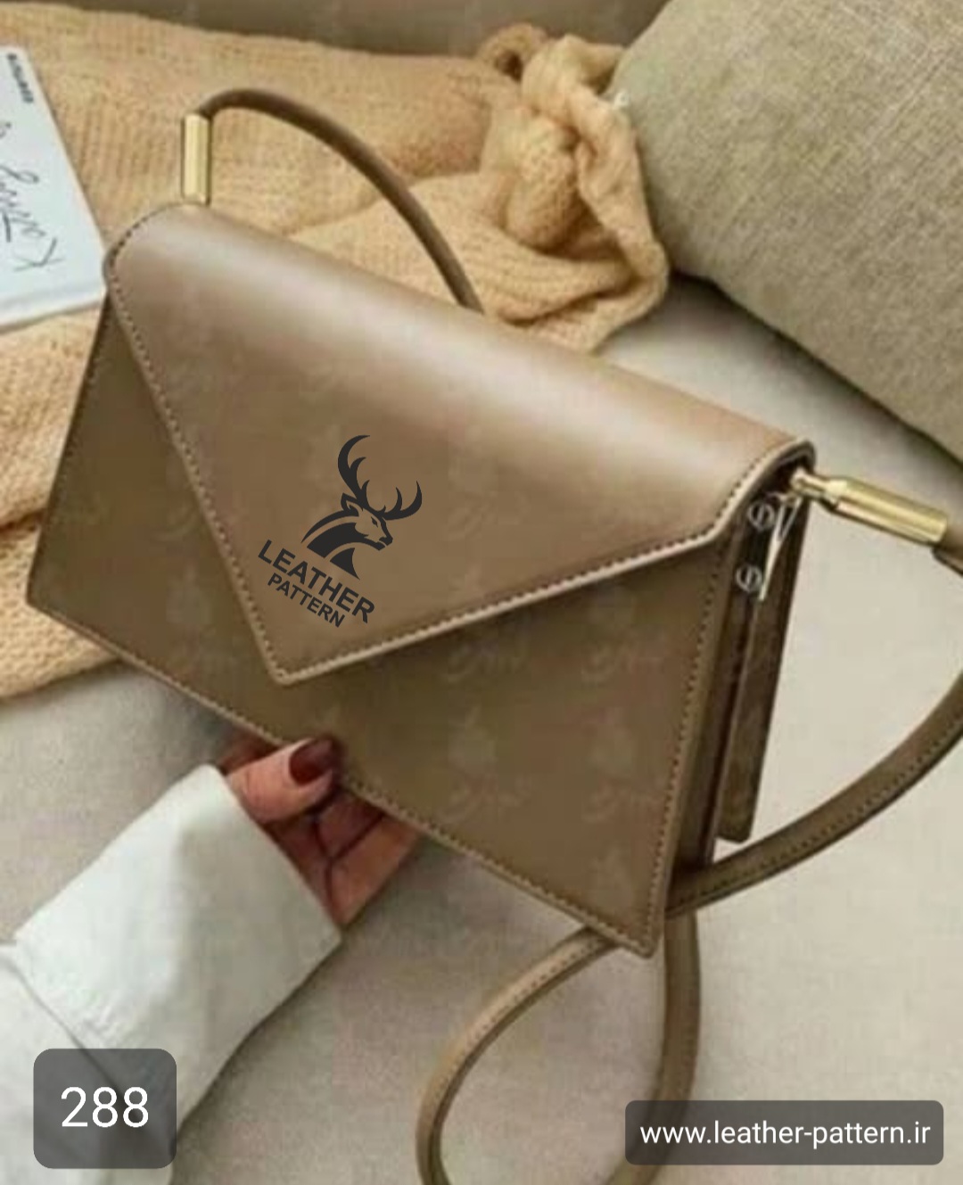 الگو کیف دستی چرم کد T-288