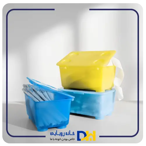 باکس نظم دهنده ۳ تایی آبی ایکیا GLIS