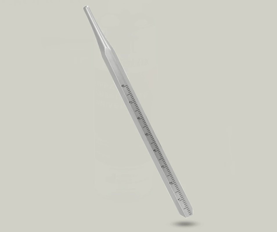 دسته آینه استیل ضد زنگ مدرج شش ضلعی (کد 474) satin finished / Hahnenkratt
