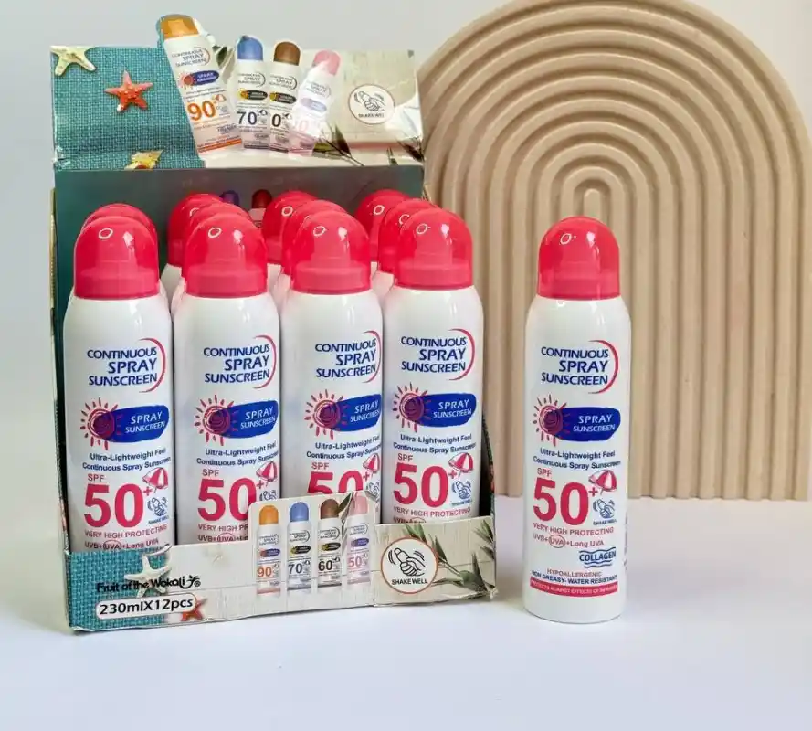 اسپری ضدآفتاب سفیدکننده SPF50 وکالی WOKALI
