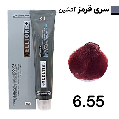 رنگ مو بلوند قرمز آتشین تیره سلتون پلاس شماره 6.55