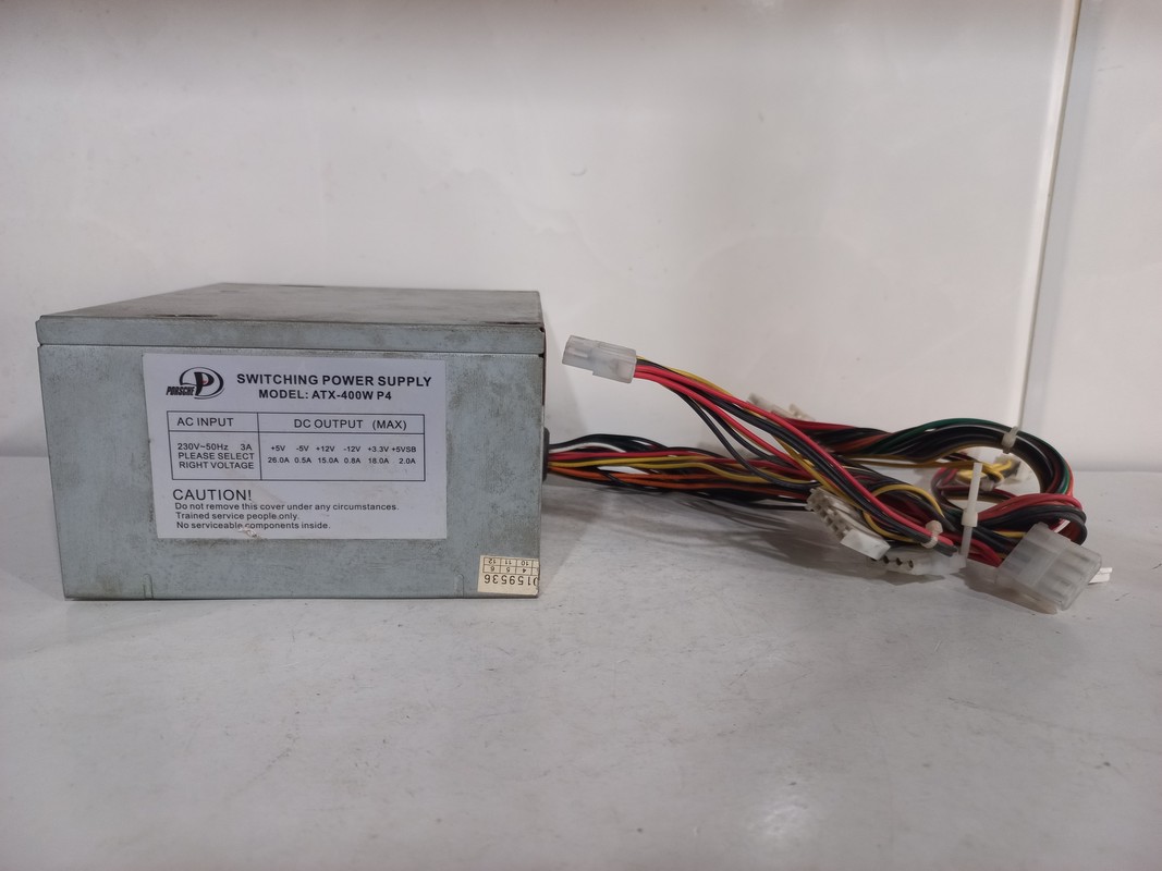 پاور 20 پین PORSChe مدل ATX-400WP4-استوک(حداکثر توان 380W)