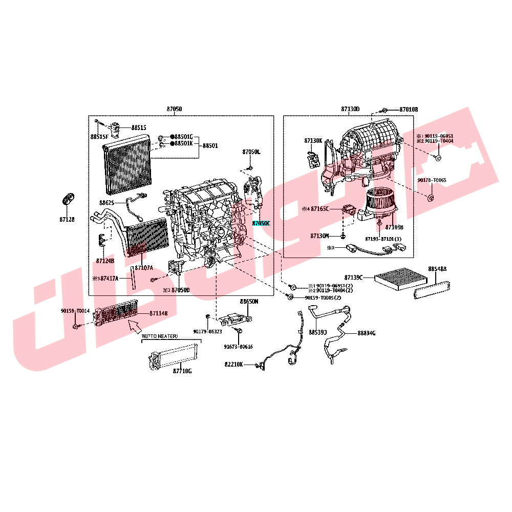 موتور دریچه کولر (SERVO) هایلوکس REVO مدل 2025-2021