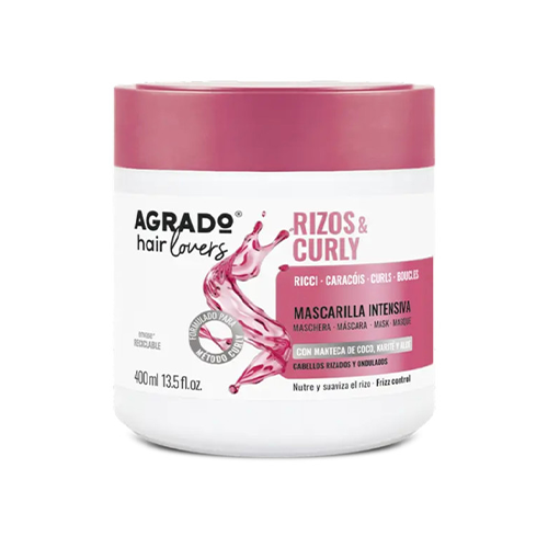 ماسک مو داخل حمام مدل RIZOS CURLY مناسب موهای فر برند آگرادو 400 میلی لیتر