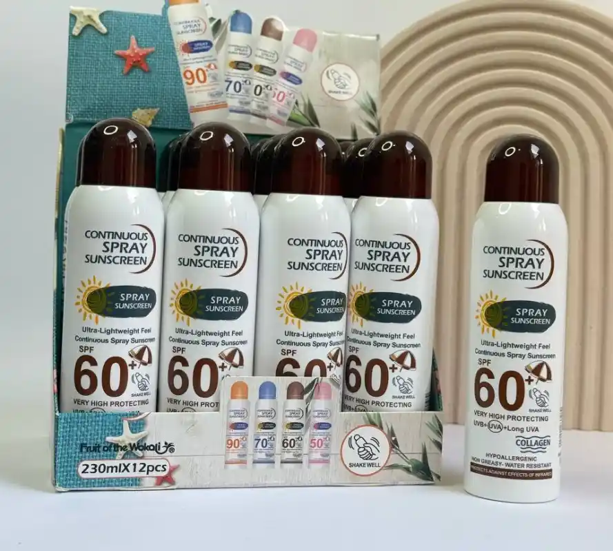 اسپری ضدآفتاب سفیدکننده SPF60 وکالی WOKALI