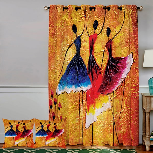 پرده رنس مدل S4-41041 به همراه کوسن