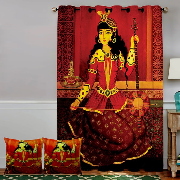 پرده رنس مدل S4-41013 به همراه کوسن