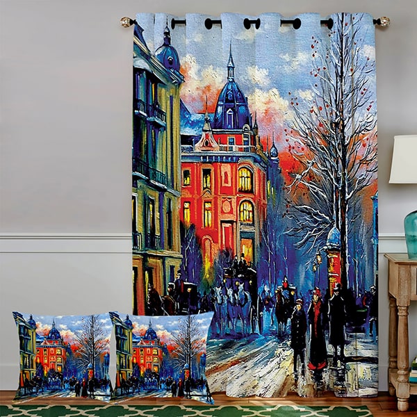 پرده رنس مدل S4-41031 به همراه کوسن