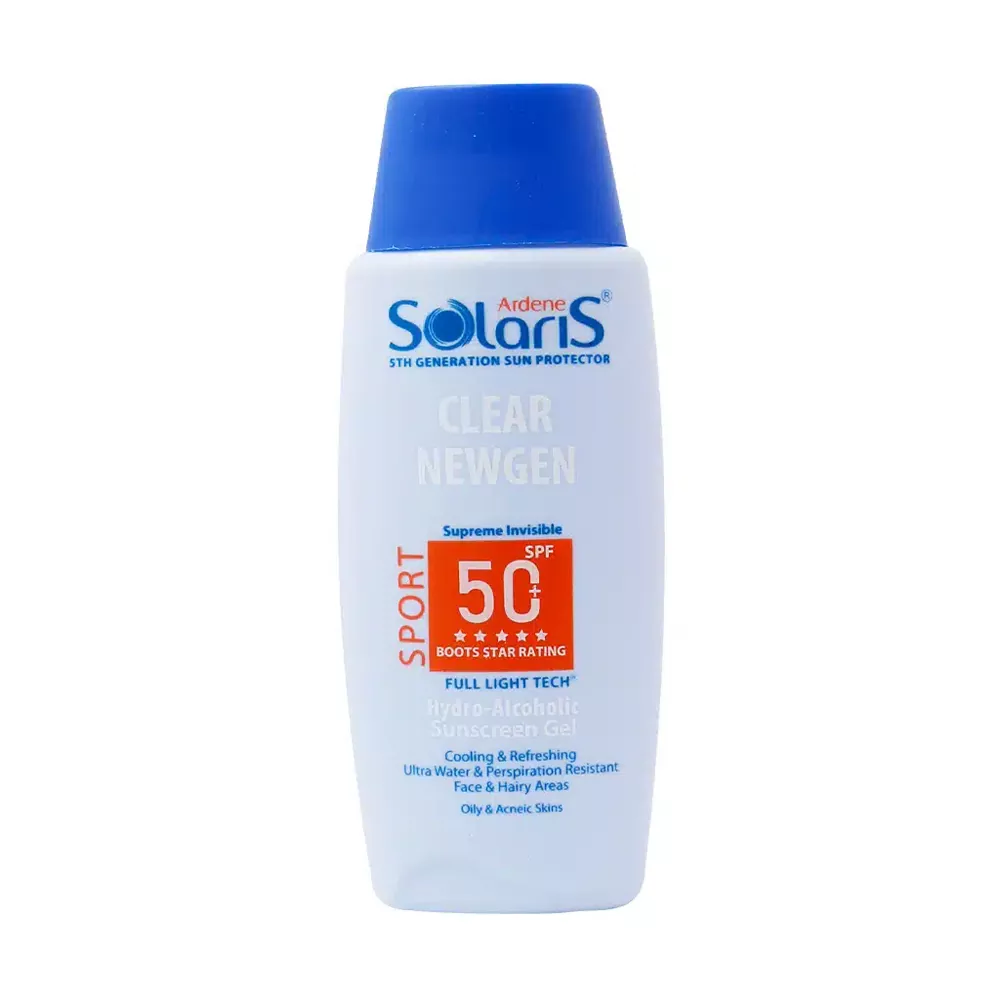 ژل ضد آفتاب SPF50 سولاریس اسپرت مناسب پوست های چرب حجم 100 میلی لیتر