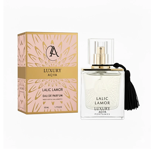 عطر زنانه مینیاتوری رایحه لالیک لامور برند لاکچری آکوا 50 میلی لیتر
