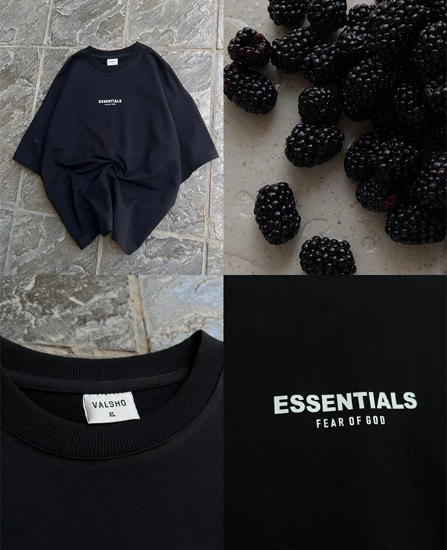 تیشرت دو نخ پنبه ESSENTIALS