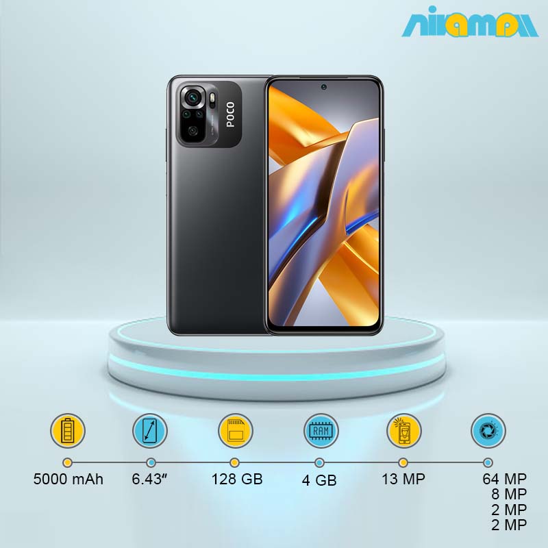 گوشی موبایل شیائومی مدل Poco M5s دوسیم کارت ظرفیت 128 گیگابایت و رم 4 گیگابایت