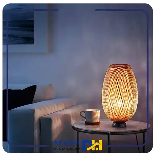 آباژور حصیری پایه فلزی ایکیا BÖJA
