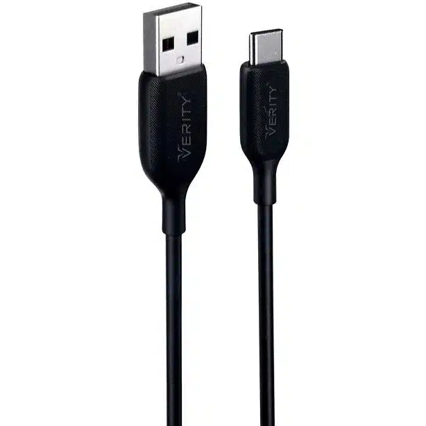 کابل شارژ تایپ سی VERITY مدل CB-3147 یک متری | رنگ سفید
