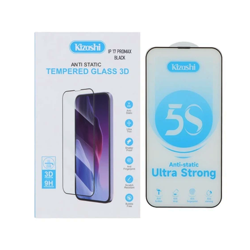 گلس محافظ صفحه نمایش کیزاشی Kizashi Anti Static 3D مناسب آیفون 17 پرومکس