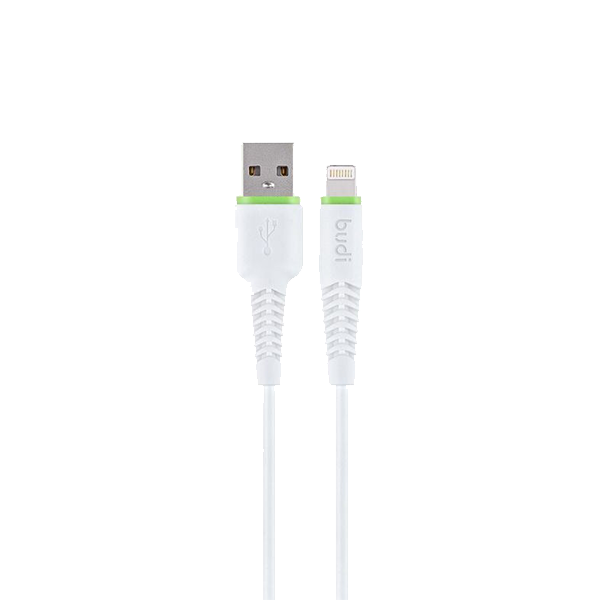کابل شارژ و انتقال داده Budi مدل 158L Lightning to Usb | طول 1 متر، 2.4 آمپر