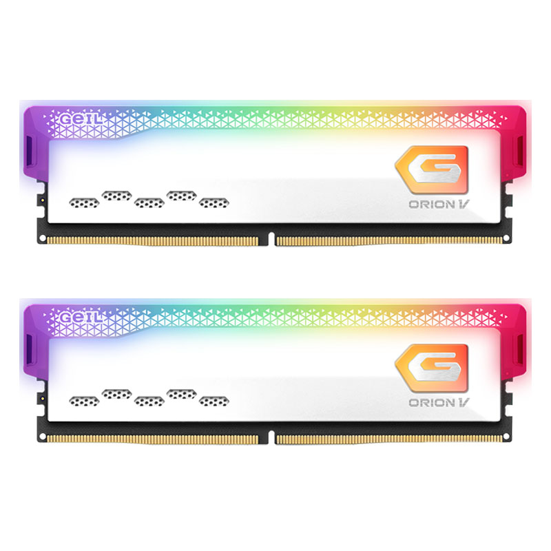 رم دسکتاپ DDR5 دو کاناله 6000 مگاهرتز GEIL ORION V WHITE ظرفیت 32 گیگابایت