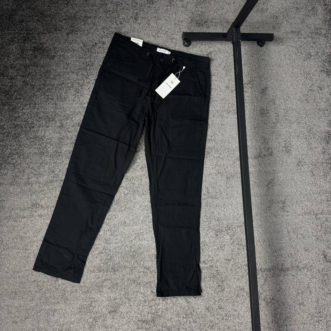 شلوار کتان کاغذی مردانه برند جک اند جونز (JACK&amp;JONES) کد 8012 - 40, مشکی