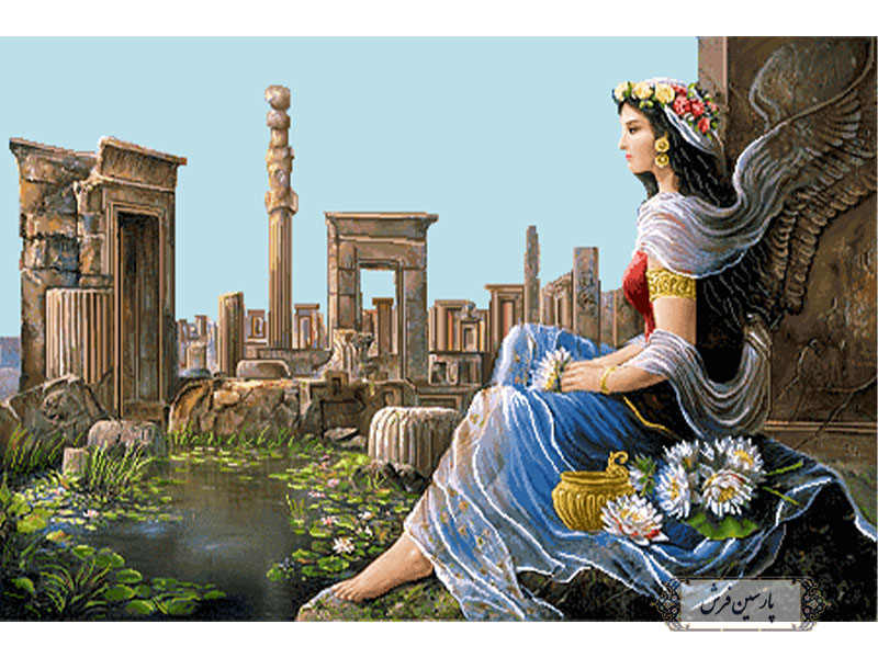 خرید نخ و نقشه تابلوفرش طرح سرزمین پارس - کد NP4905