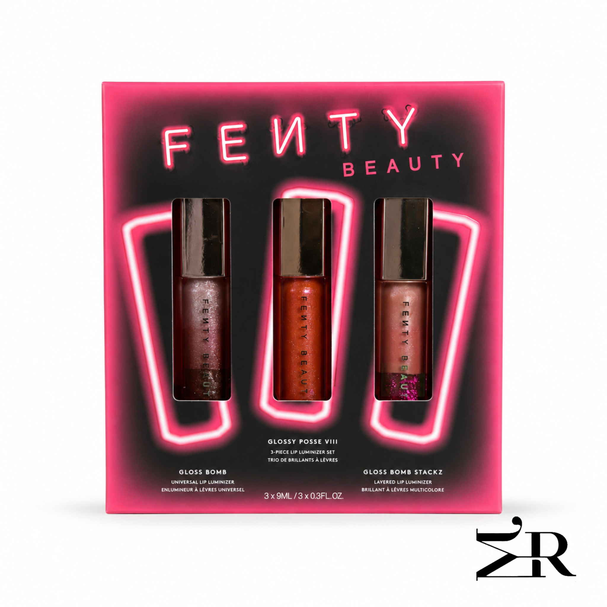 ست سهتایی لیپ گلاس فنتی بیوتی Glossy Posse VIII | Fenty Beauty Glossy Posse VIII Lip Luminizer Set