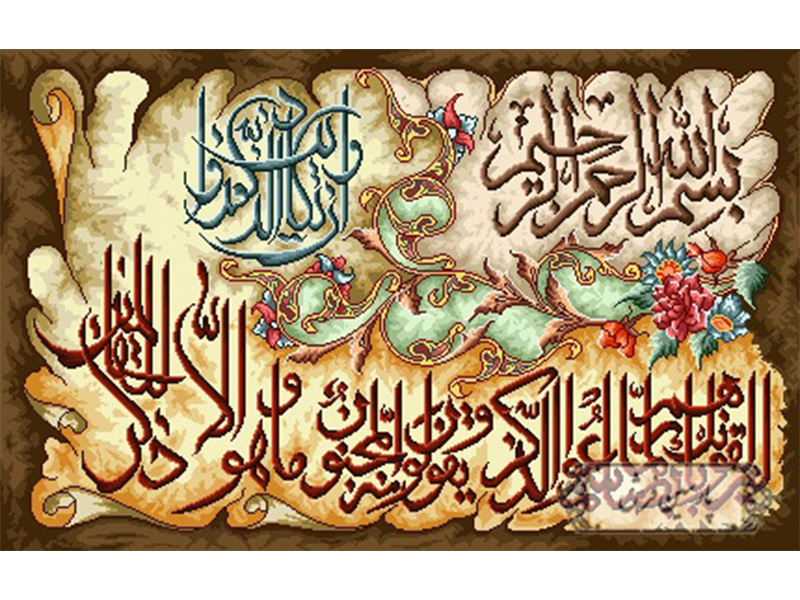 نخ و نقشه تابلو فرش طرح وان یکاد - کد NR001