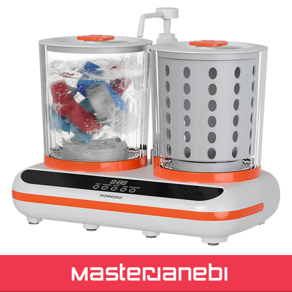 PDLFSTHP200WH ماشین لباسشویی مینی پرودو Porodo Lifestyle Launder Twin 2L Portable Mini Washing Machine