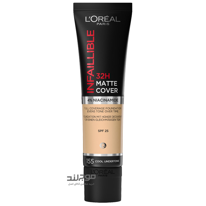 کرم پودر لورال اینفالیبل مدل Infaillible 32H Matte Cover شماره 155