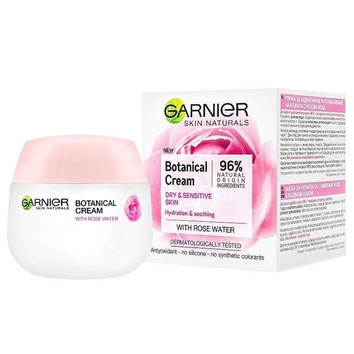 کرم آبرسان گارنیه حاوی عصاره گل رز سری Botanical Cream