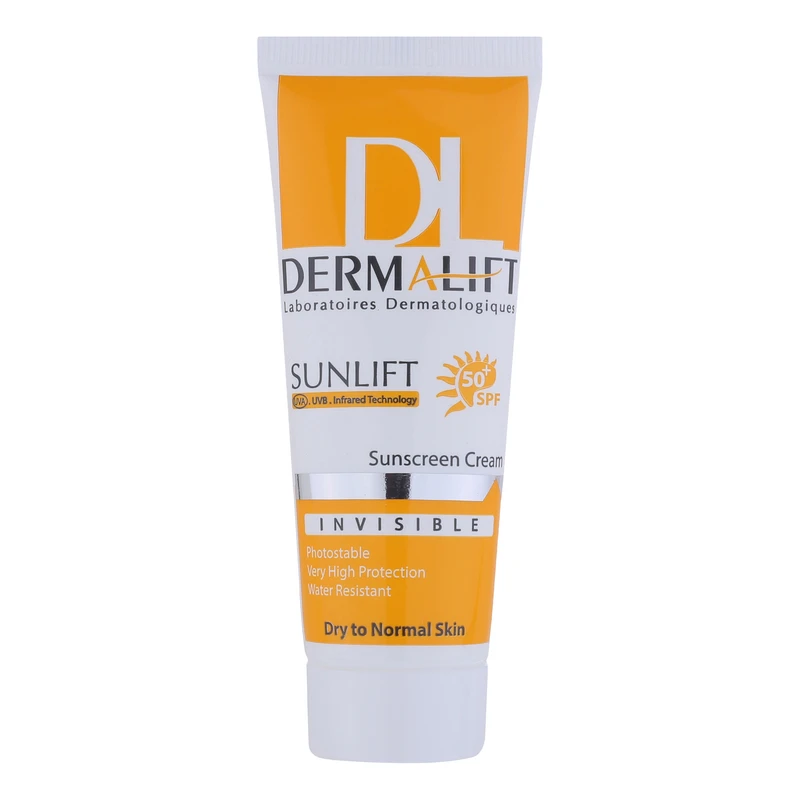 کرم ضد آفتاب بی رنگ پوست های خشک SPF50 درمالیفت