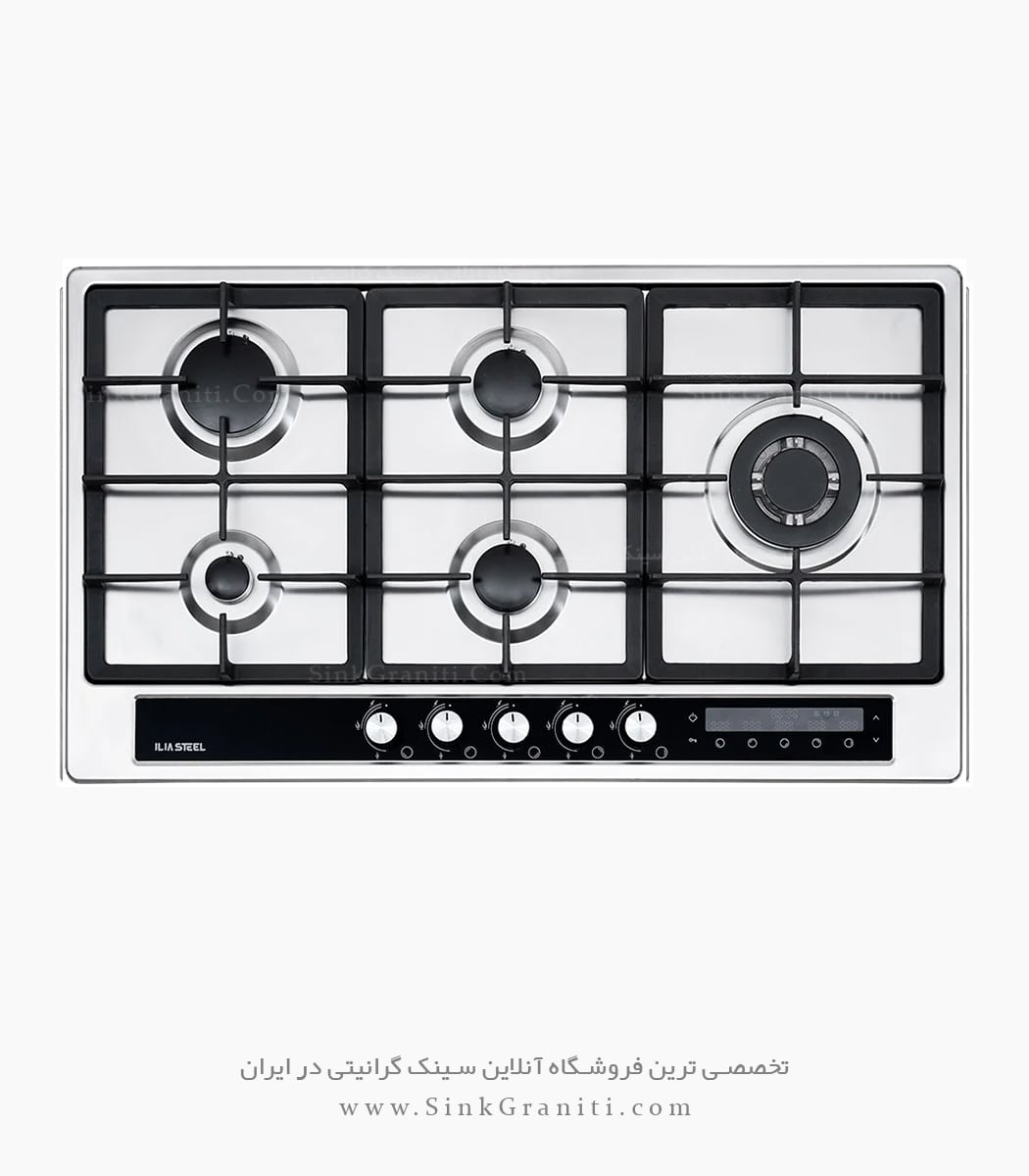 اجاق گاز ایلیا استیل مدل S513D تایمردار ایرانی