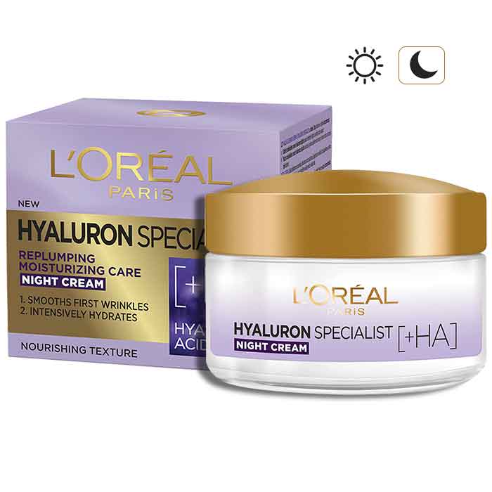 کرم شب لورال آبرسان پوست مدل Hyaluron Specialist