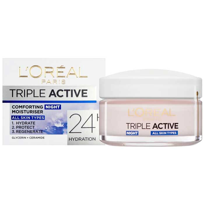 کرم شب آبرسان لورآل مناسب همه پوست ها مدل Triple Active