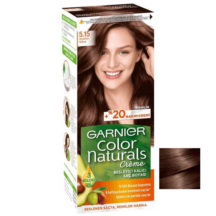 رنگ مو گارنیه شماره 5.15 بلوطی مدل Color Naturals