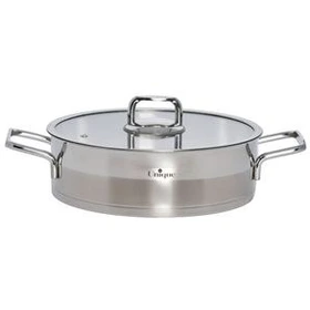 تابه دو دسته استیل سایز 24 یونیک کد UN-9912 (فلت)