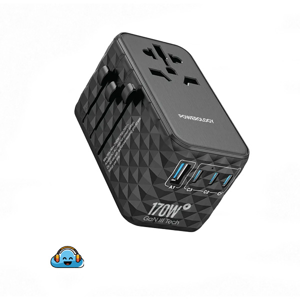 شارژر دیواری 170 وات پاورولوژی مدل Powerology Charger PWCUQC042