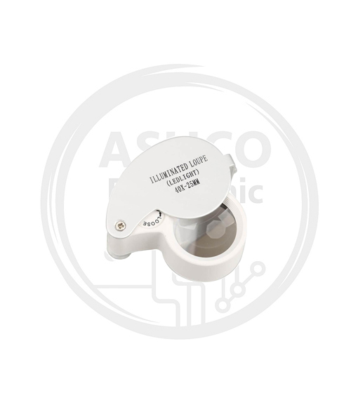 ذره بین تاشو چراغدار 40X