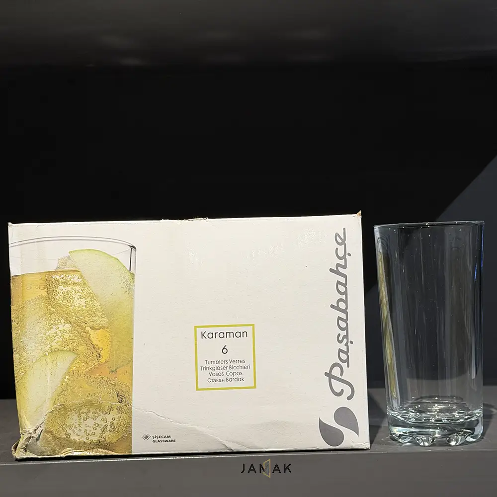 لیوان پاشاباغچه مدل کارامان کد 52449 بسته 6 عددی