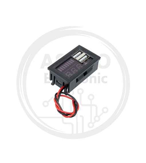 نمایشگر شارژ باتری خودرویی به همراه شارژر USB