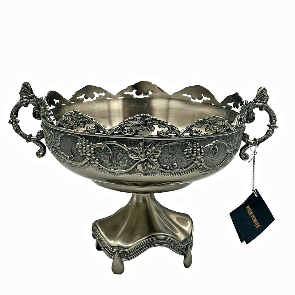 شکلات خوری پایه و دسته دار طرح انگور پیتر پیوتر رنگ تیتانیومی