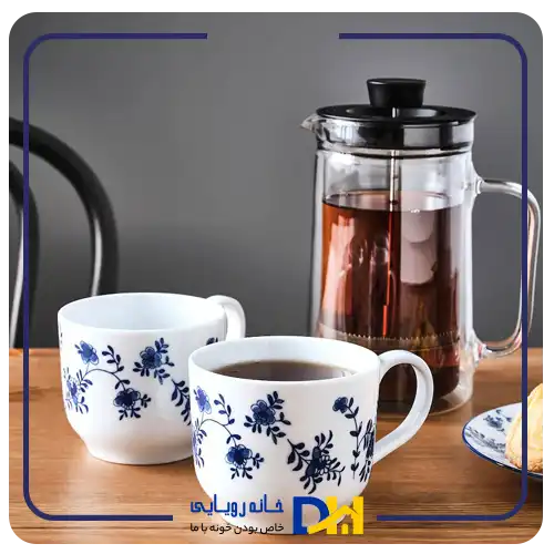 ماگ طرح گل سرمه ای تکی ایکیا ENTUSIASM