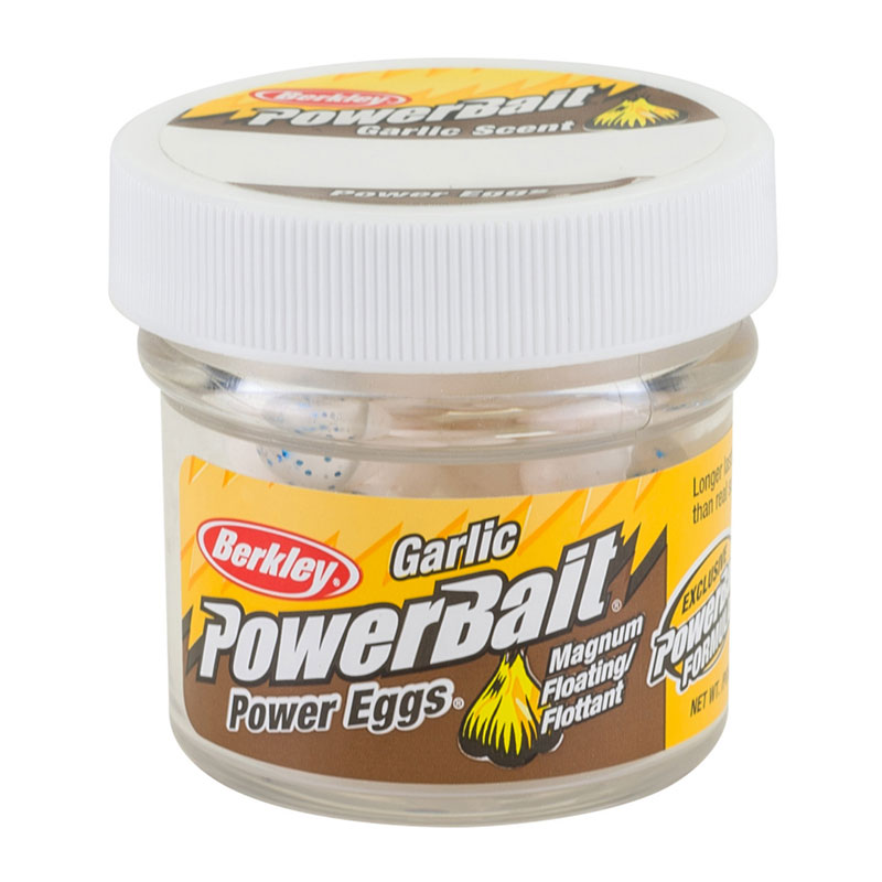 خمیر برکلی توپی پاور اگز قزل آلا Berkley PowerBait Power Clear Eggs Floating Clear Silver Blue-FI. White