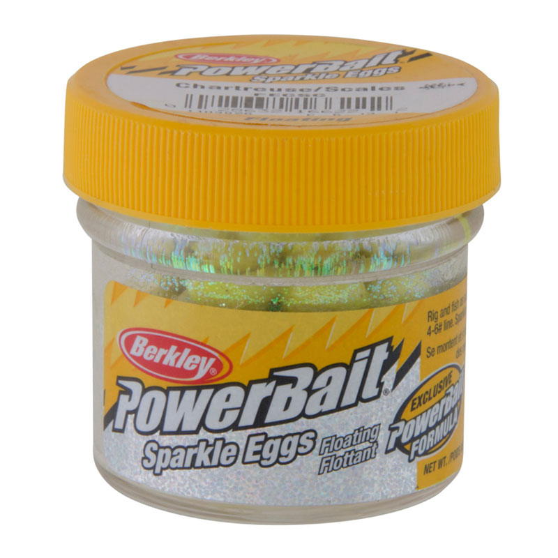 خمیر برکلی توپی پاور اگز قزل آلا Berkley Sparkle Power Eggs Floating Magnum Chartreuse With Sclaes