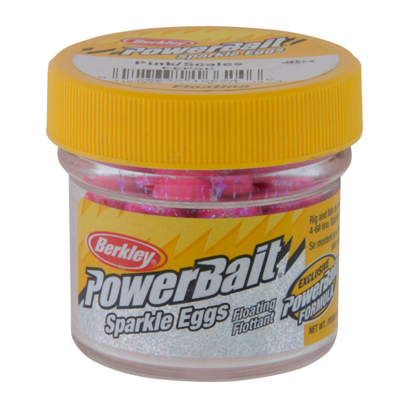 خمیر برکلی توپی پاور اگز قزل آلا Berkley Sparkle Power Eggs Floating Magnum Pink With Sclaes