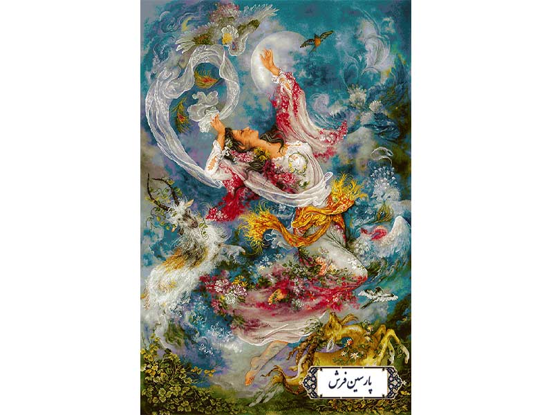 نخ و نقشه تابلو فرش مینیاتور شکوفه صبحگاهی - کد NM5681