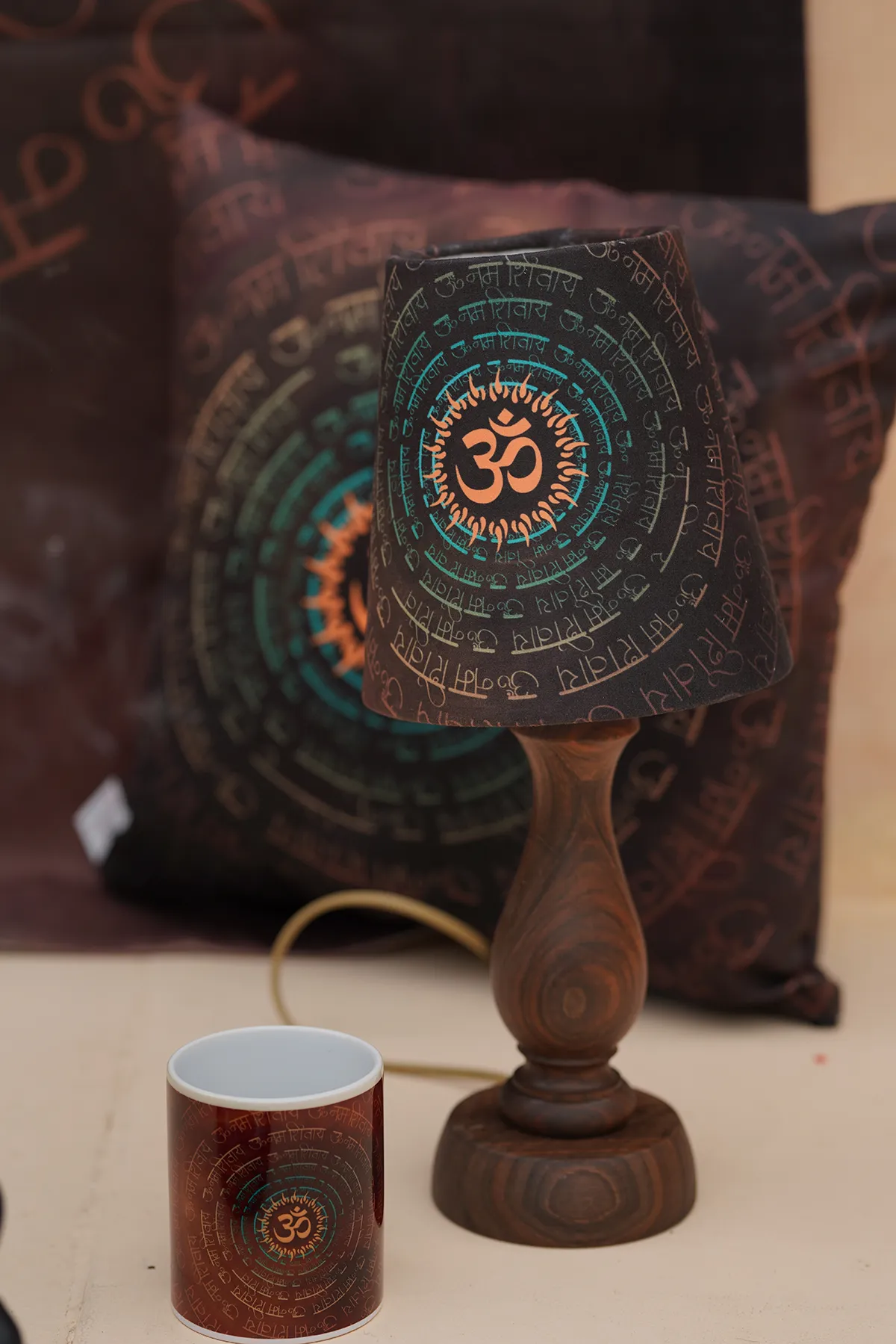 آباژور رومیزی طرح ماندالا کد 53