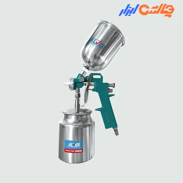 پیستوله رنگ دو کاسه فلزی AV-5007 نازل 2 آلور