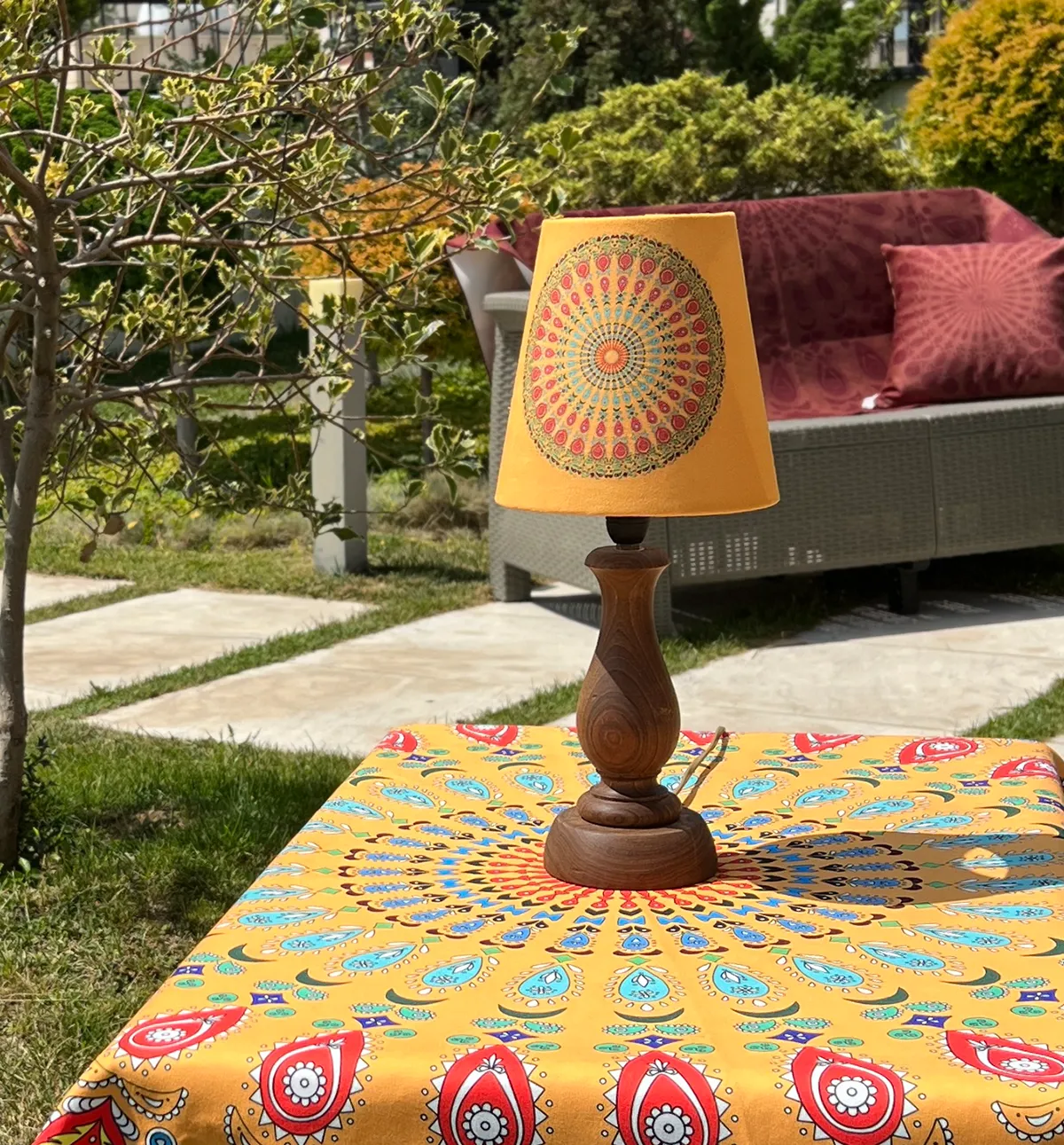 آباژور رومیزی طرح ماندالا کد 55