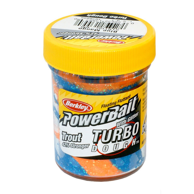 خمیر برکلی پاور بیت قزل آلا Berkley PowerBait Glitter Turbo Dough Blue Mango