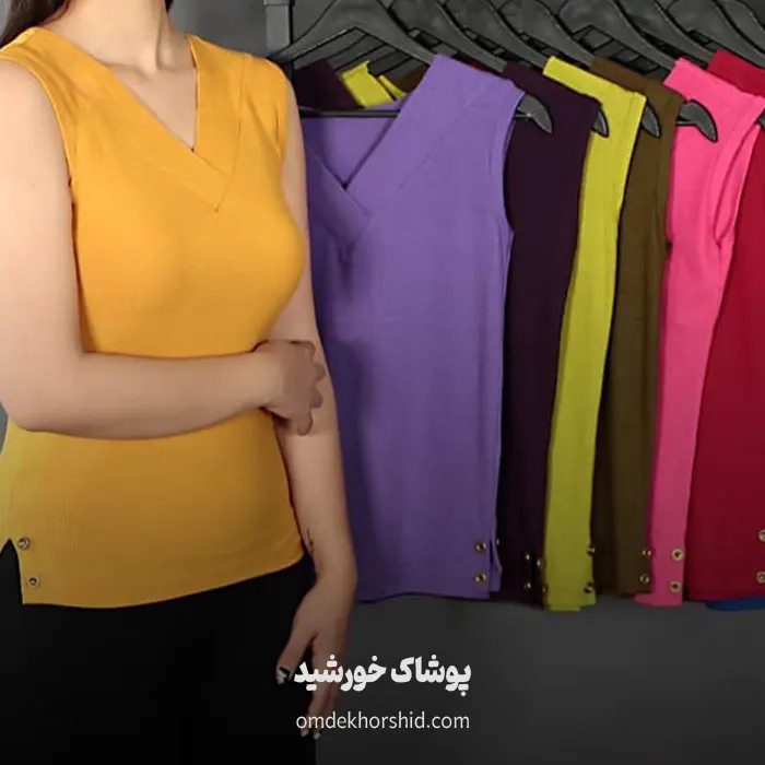 تاپ یقه هفت پایین دکمه
