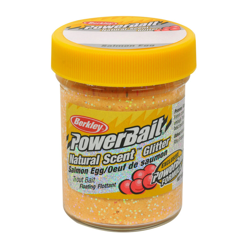 خمیر برکلی پاور بیت قزل آلا تخم سالمون ۱۲۰۳۱۸۵ Berkley Natural Glitter Trout Bait Salmon Peach Salmon Egg